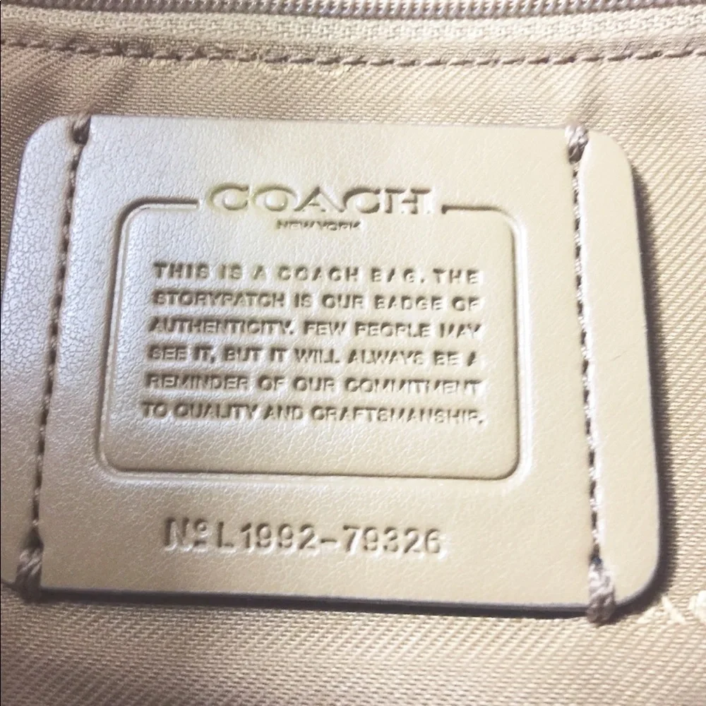 Coach Beige and Rust Shoulder Bag - Picture 7 of 9